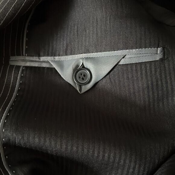 Le Chateau Mens Black Pinstripe Blazer Size 38 - Picture 9 of 13